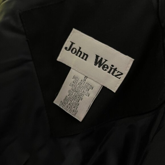 Vintage John Weitz Womens Size 12 Black Trench Coat w Insulated Removable Liner - Picture 9 of 9